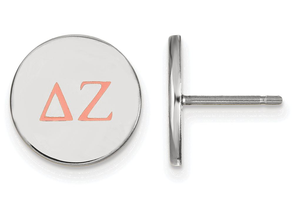 LogoArt Sterling Silver Delta Zeta Enameled Post Earrings