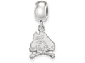 LogoArt Sterling Silver East Carolina University Bead Charm Charm Small Dangle Bead Charm