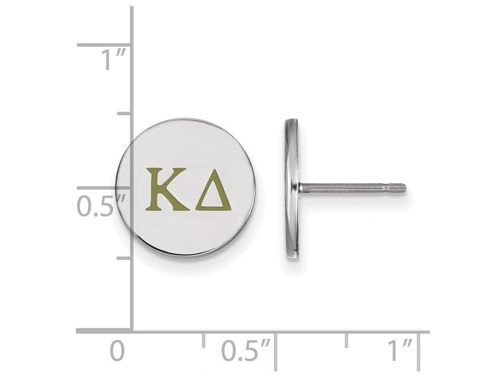LogoArt Sterling Silver Kappa Delta Enameled Post Earrings