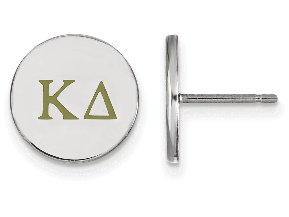 LogoArt Sterling Silver Kappa Delta Enameled Post Earrings