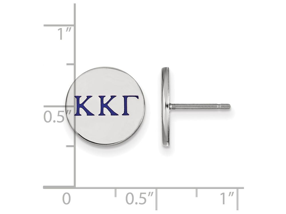 LogoArt Sterling Silver Kappa Kappa Gamma Enameled Post Earrings