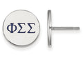 LogoArt Sterling Silver Phi Sigma Sigma Enameled Post Earrings