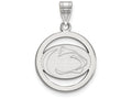 LogoArt Sterling Silver Penn State University Sm Pendant Necklace In Circle