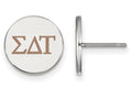 LogoArt Sterling Silver Sigma Delta Tau Enameled Post Earrings