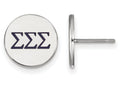 LogoArt Sterling Silver Sigma Sigma Sigma Enameled Post Earrings