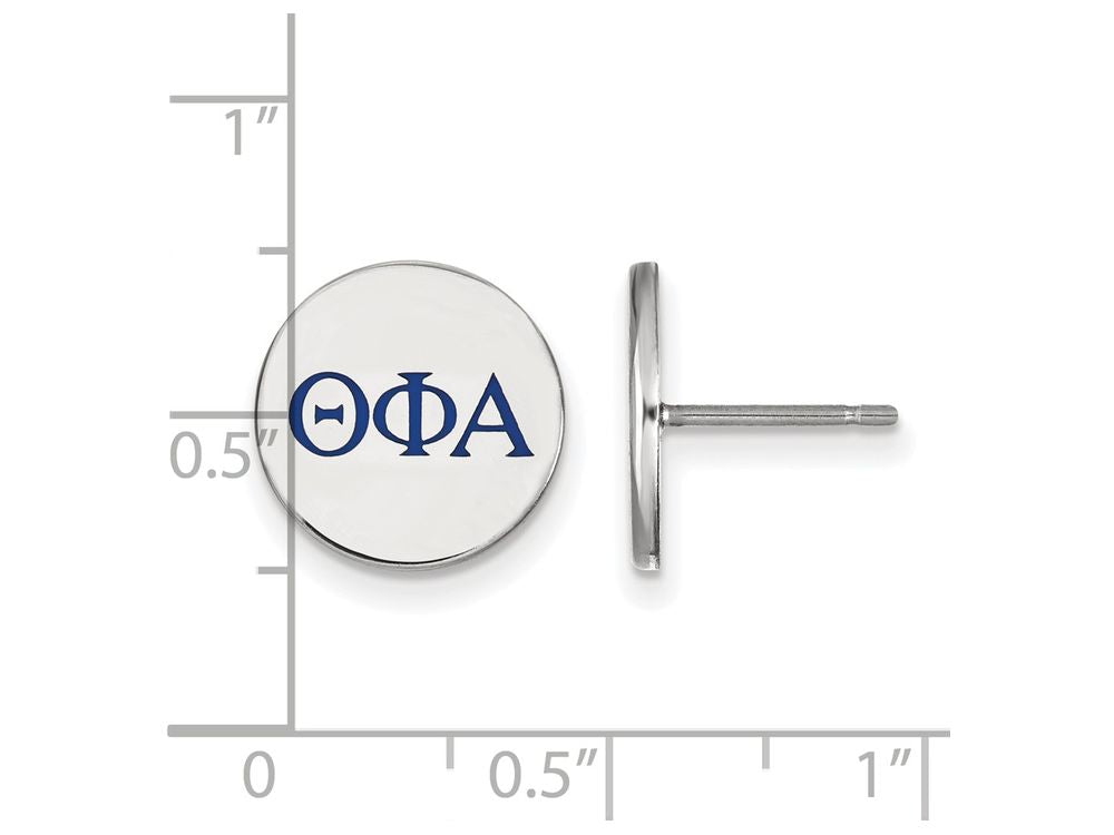 LogoArt Sterling Silver Theta Phi Alpha Enameled Post Earrings