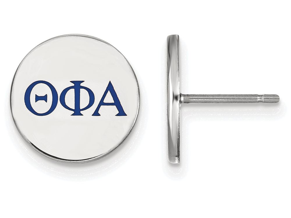 LogoArt Sterling Silver Theta Phi Alpha Enameled Post Earrings