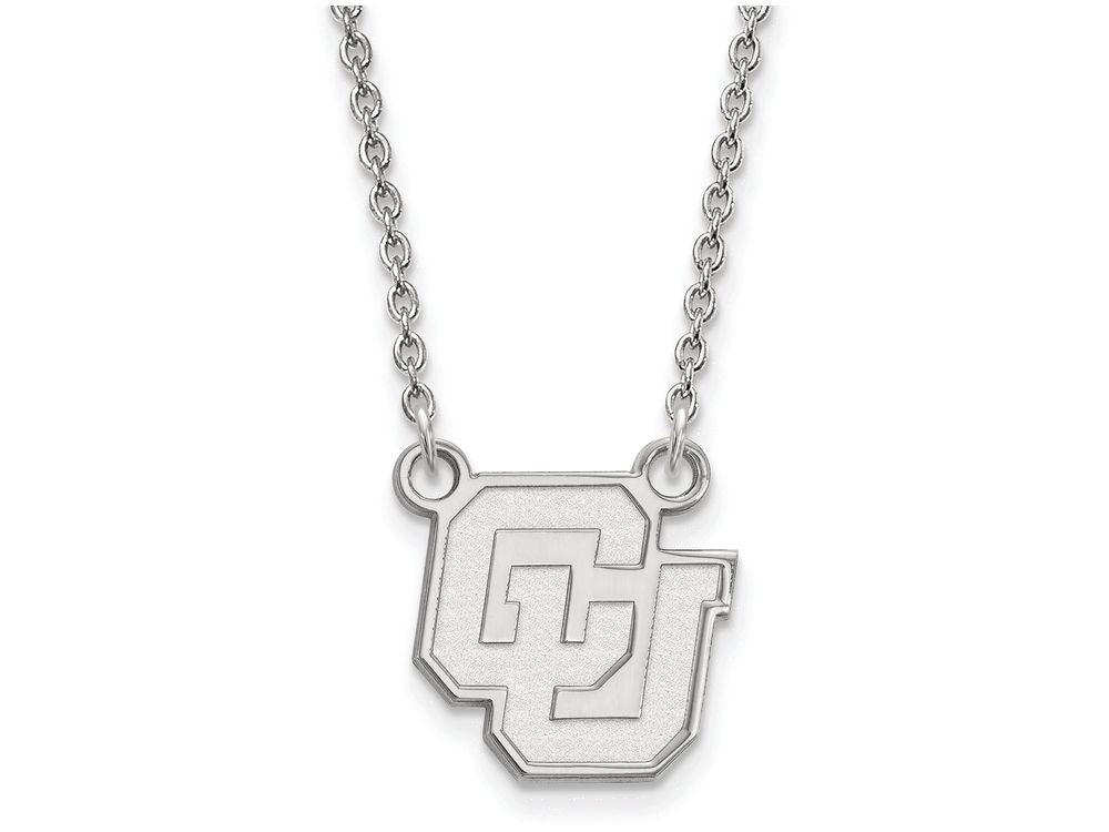 LogoArt Sterling Silver University Of Colorado Small Pendant Necklace