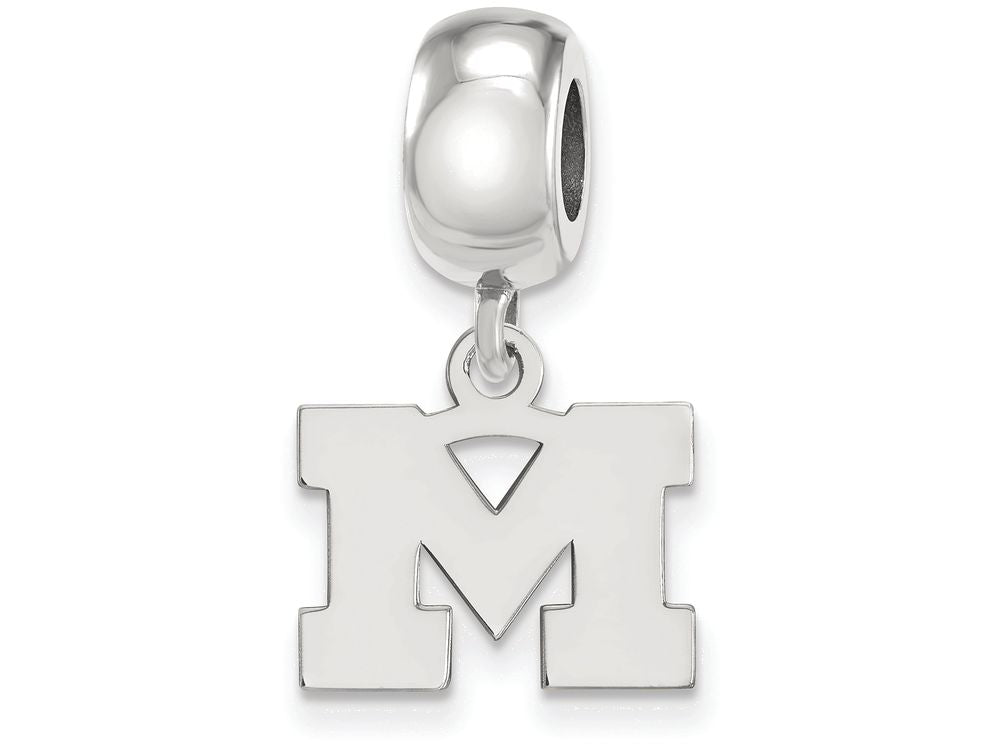LogoArt Sterling Silver Michigan (univ Of) Bead Charm Charm Xs Dangle Bead Charm