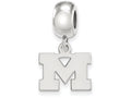 LogoArt Sterling Silver Michigan (univ Of) Bead Charm Charm Xs Dangle Bead Charm