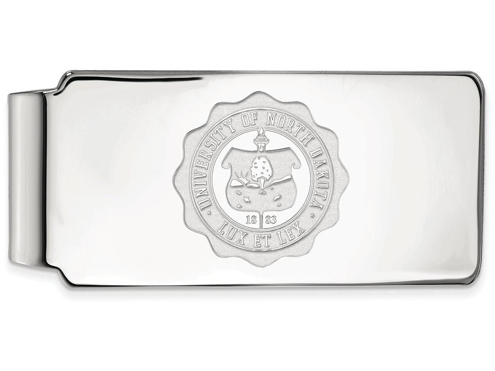 Logoart 925 Sterling Silver University Of North Dakota Money Clip Crest