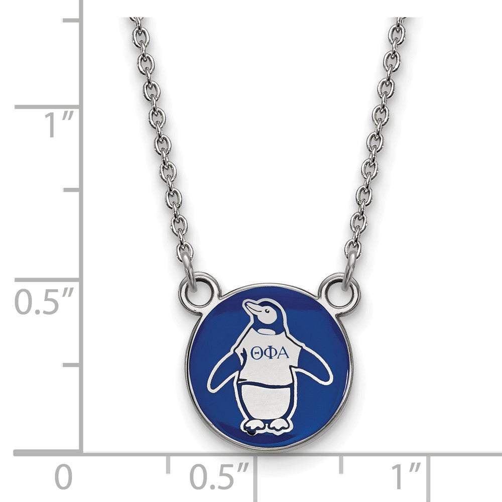 LogoArt Sterling Silver Navy Large Dog Tag Pendant Necklace