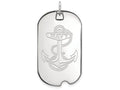 LogoArt Sterling Silver Navy Large Dog Tag Pendant Necklace
