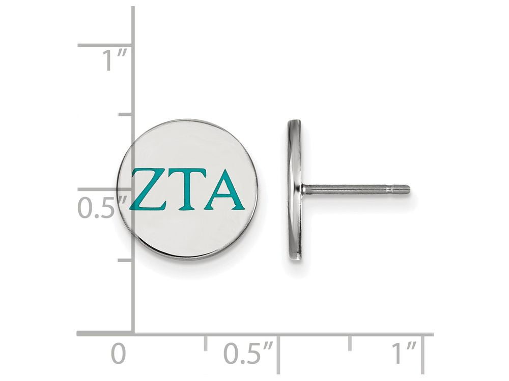 LogoArt Sterling Silver Zeta Tau Alpha Enameled Post Earrings