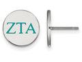 LogoArt Sterling Silver Zeta Tau Alpha Enameled Post Earrings