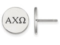 LogoArt Sterling Silver Alpha Chi Omega Enameled Post Earrings