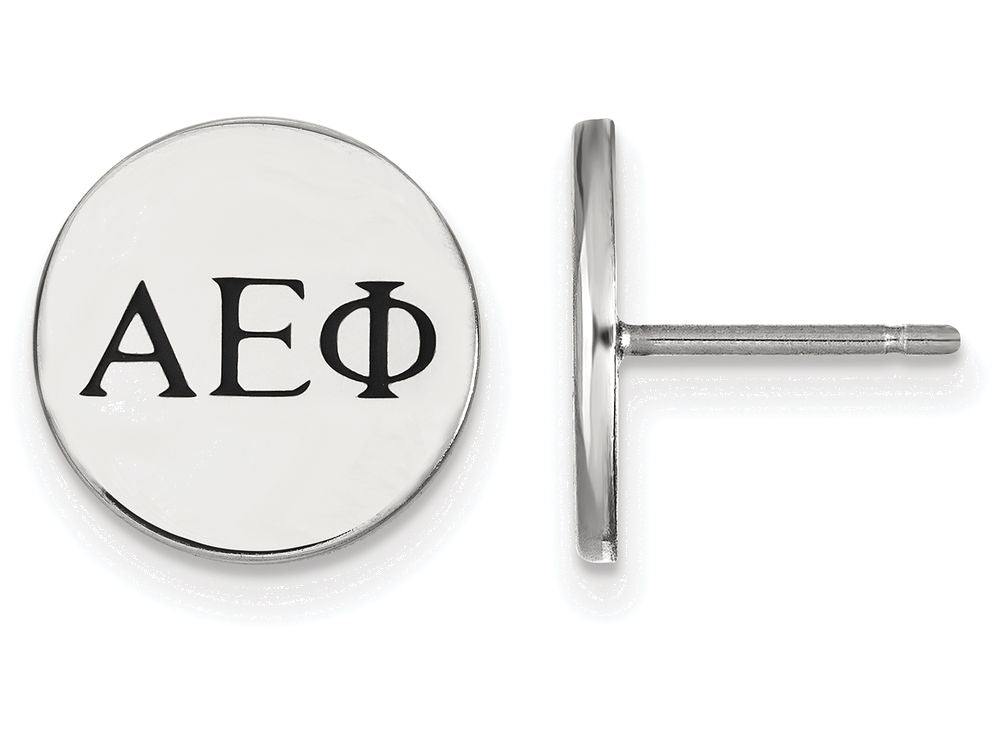 LogoArt Sterling Silver Alpha Epsilon Phi Enameled Post Earrings