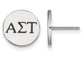 LogoArt Sterling Silver Alpha Sigma Tau Enameled Post Earrings