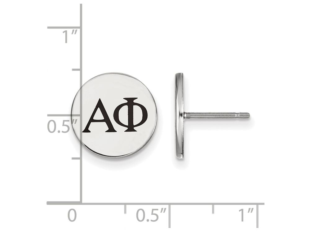 LogoArt Sterling Silver Alpha Phi Enameled Post Earrings