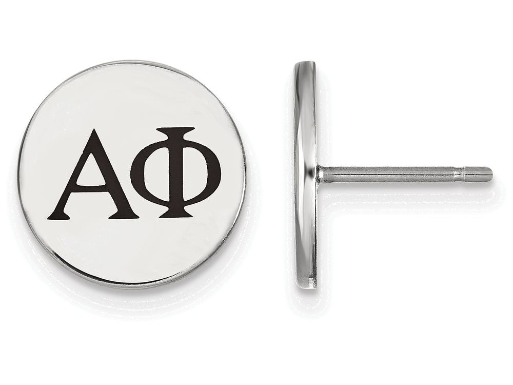 LogoArt Sterling Silver Alpha Phi Enameled Post Earrings