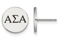 LogoArt Sterling Silver Alpha Sigma Alpha Enameled Post Earrings