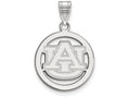 LogoArt Sterling Silver Auburn University Sm Pendant Necklace In Circle
