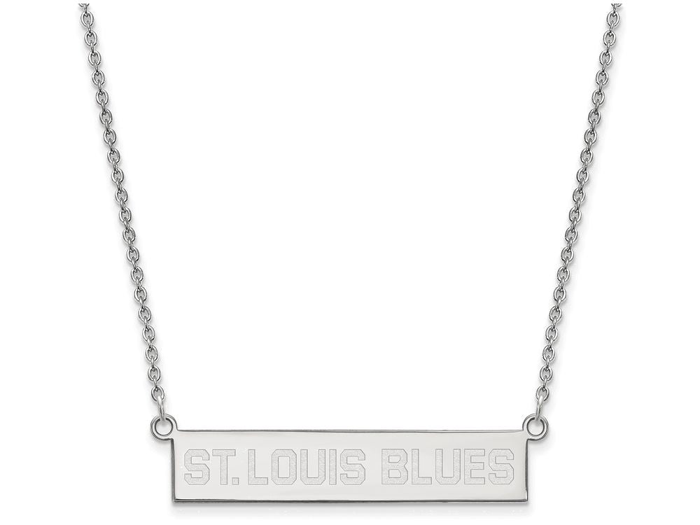 Logoart 925 Sterling Silver St. Louis Blues Small Bar Necklace