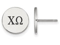 LogoArt Sterling Silver Chi Omega Enameled Post Earrings