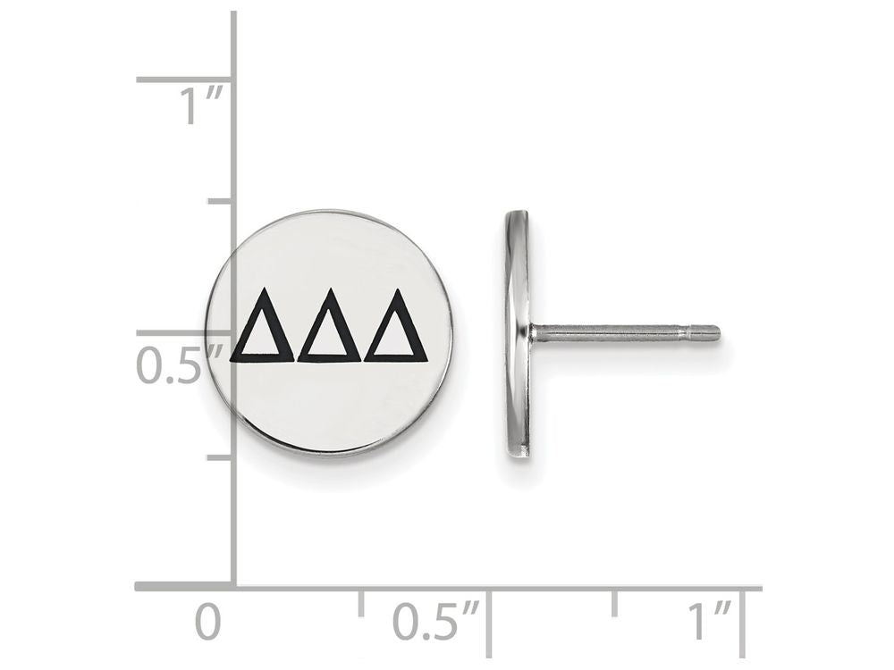 LogoArt Sterling Silver Delta Delta Delta Enameled Post Earrings