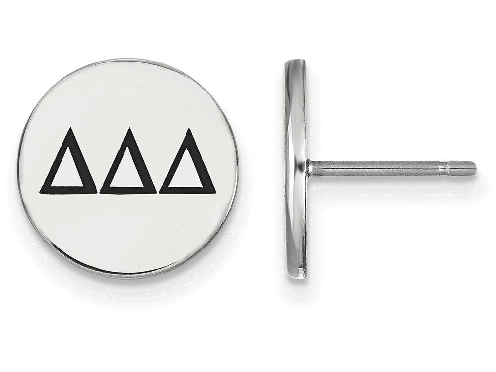 LogoArt Sterling Silver Delta Delta Delta Enameled Post Earrings