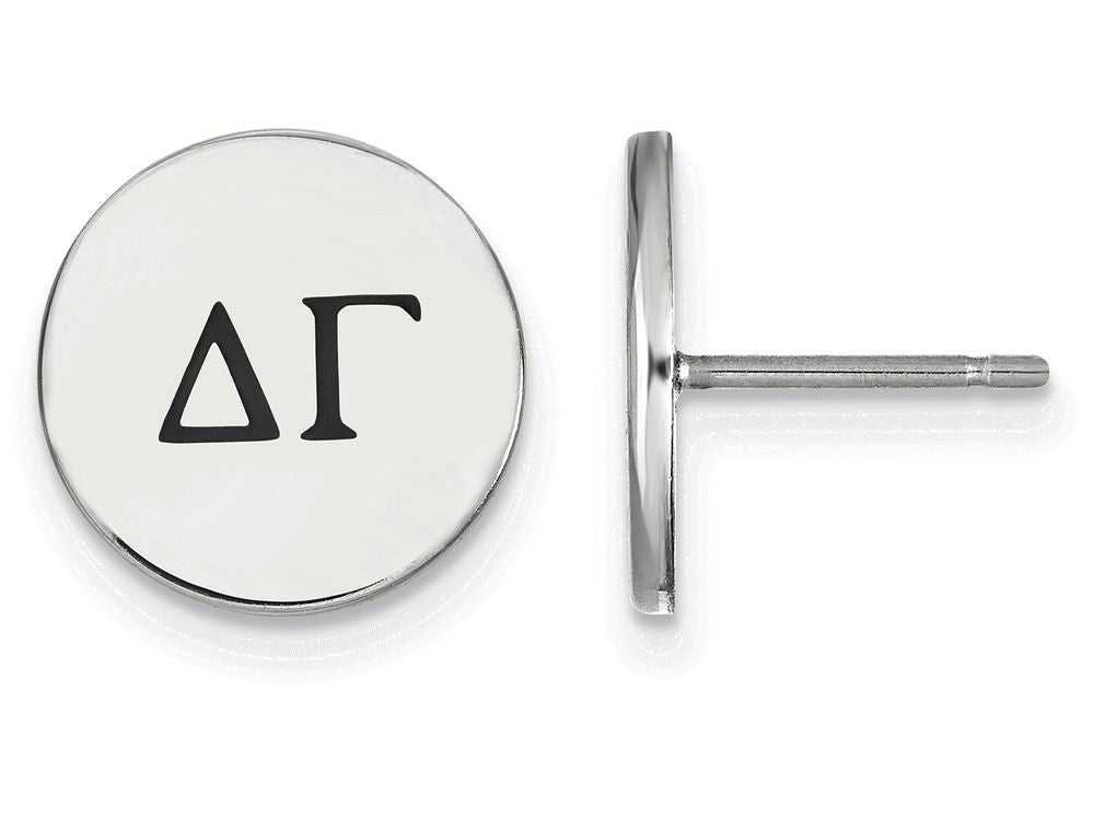 LogoArt Sterling Silver Delta Gamma Enameled Post Earrings