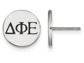 LogoArt Sterling Silver Delta Phi Epsilon Enameled Post Earrings