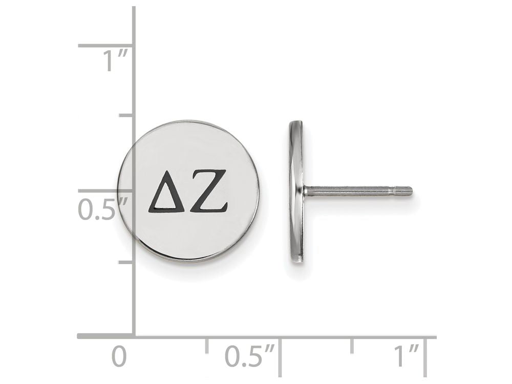 LogoArt Sterling Silver Delta Zeta Enameled Post Earrings