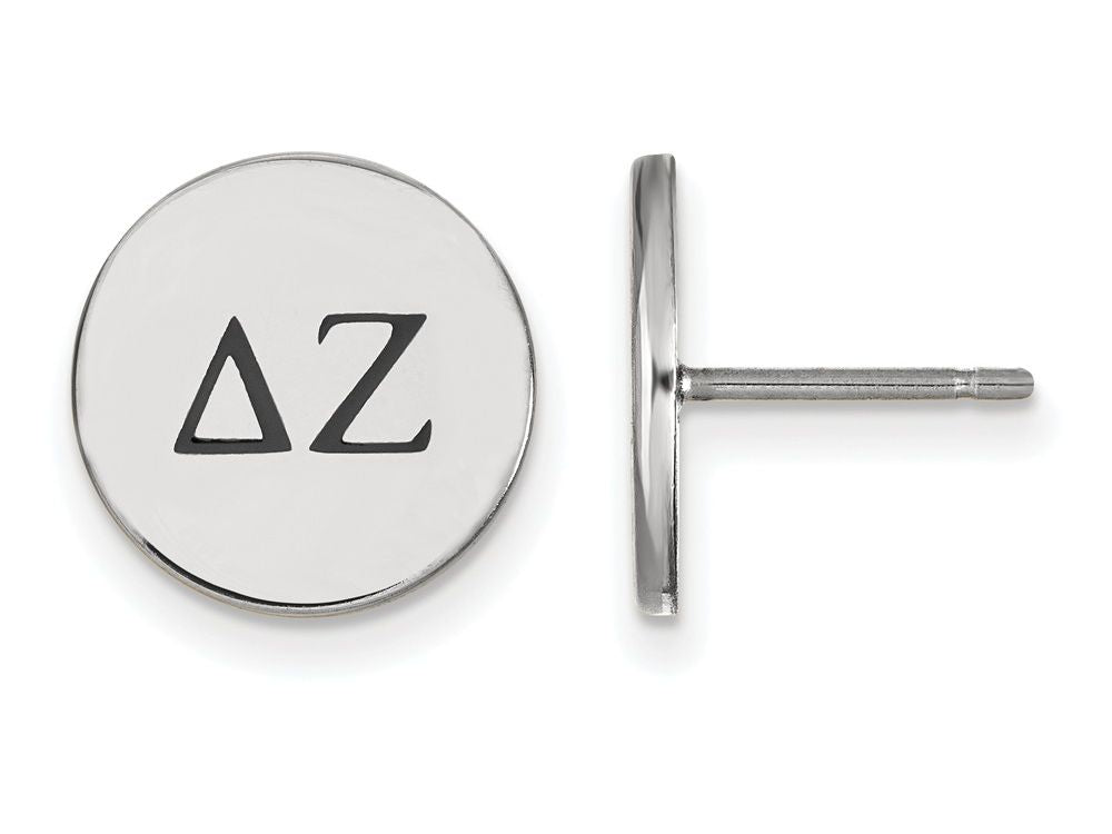 LogoArt Sterling Silver Delta Zeta Enameled Post Earrings