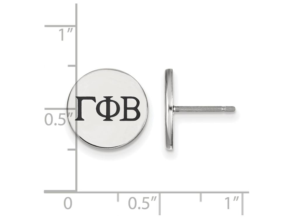 LogoArt Sterling Silver Gamma Phi Beta Enameled Post Earrings