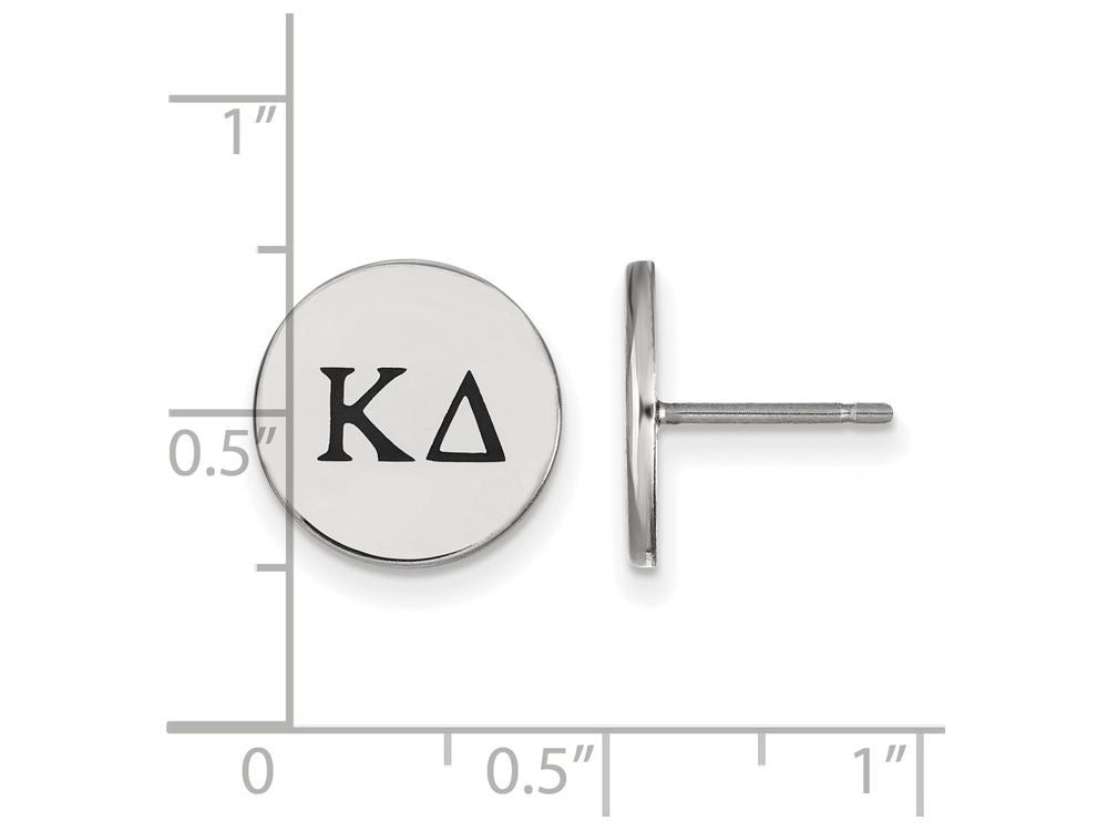 LogoArt Sterling Silver Kappa Delta Enameled Post Earrings