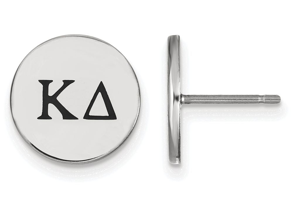 LogoArt Sterling Silver Kappa Delta Enameled Post Earrings