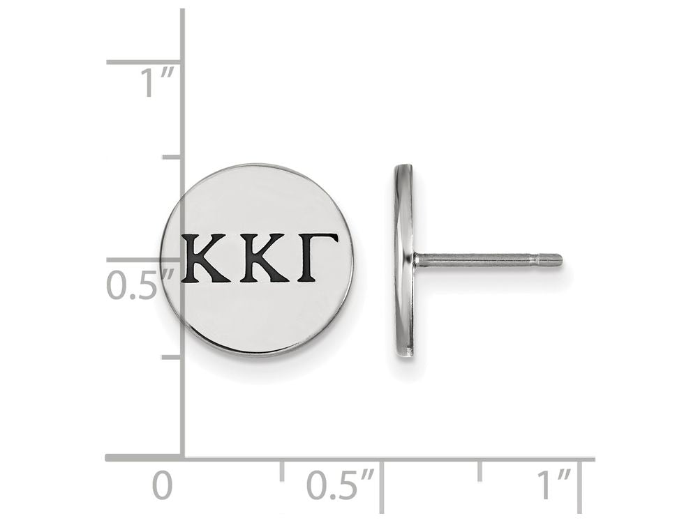 LogoArt Sterling Silver Kappa Kappa Gamma Enameled Post Earrings