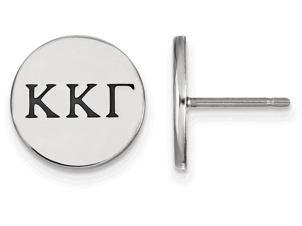 LogoArt Sterling Silver Kappa Kappa Gamma Enameled Post Earrings