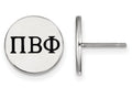 LogoArt Sterling Silver Pi Beta Phi Enameled Post Earrings