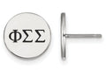 LogoArt Sterling Silver Phi Sigma Sigma Enameled Post Earrings