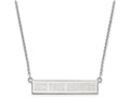 Logoart 925 Sterling Silver New York Rangers Small Bar Necklace
