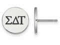 LogoArt Sterling Silver Sigma Delta Tau Enameled Post Earrings