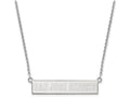 Logoart 925 Sterling Silver San Jose Sharks Small Bar Necklace