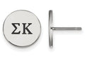 LogoArt Sterling Silver Sigma Kappa Enameled Post Earrings