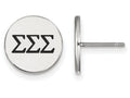 LogoArt Sterling Silver Sigma Sigma Sigma Enameled Post Earrings