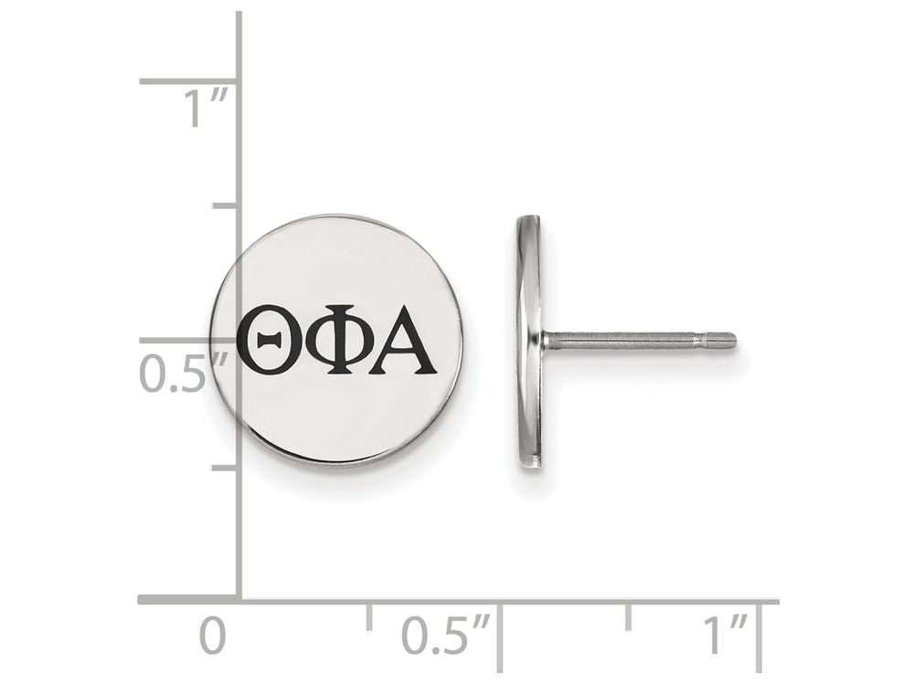 LogoArt Sterling Silver Theta Phi Alpha Enameled Post Earrings