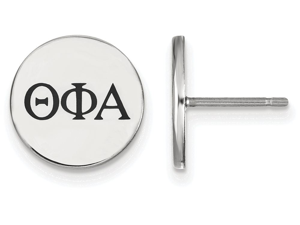 LogoArt Sterling Silver Theta Phi Alpha Enameled Post Earrings