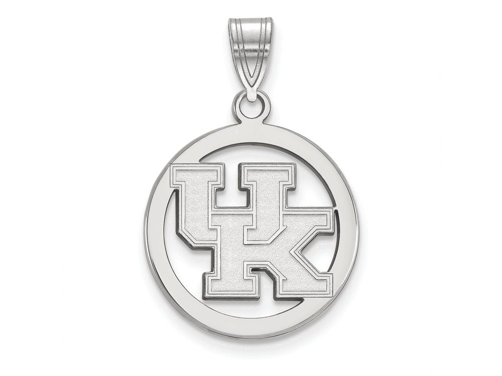 LogoArt Sterling Silver University Of Kentucky Sm Pendant Necklace In Circle
