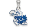 Logoart 925 Sterling Silver The University Of Kansas Medium Enamel Pendant